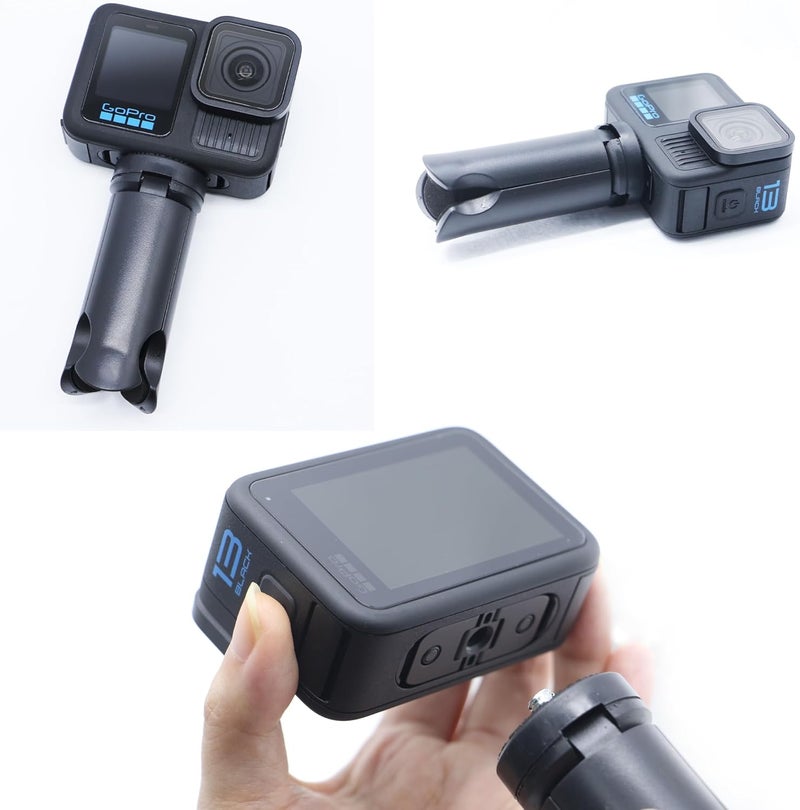 PCTC Mini Tripod for DJI Osmo Pocket 3, Desktop Tabletop Stand Compact Tripod for Go Pro Hero13 /12/11/10/9/OSMO Mobile2/Insta360 ONE X3/X4/X5/FeiyuTech/ZHIYUN Tabletop Stand Grip Accessories - Image 4